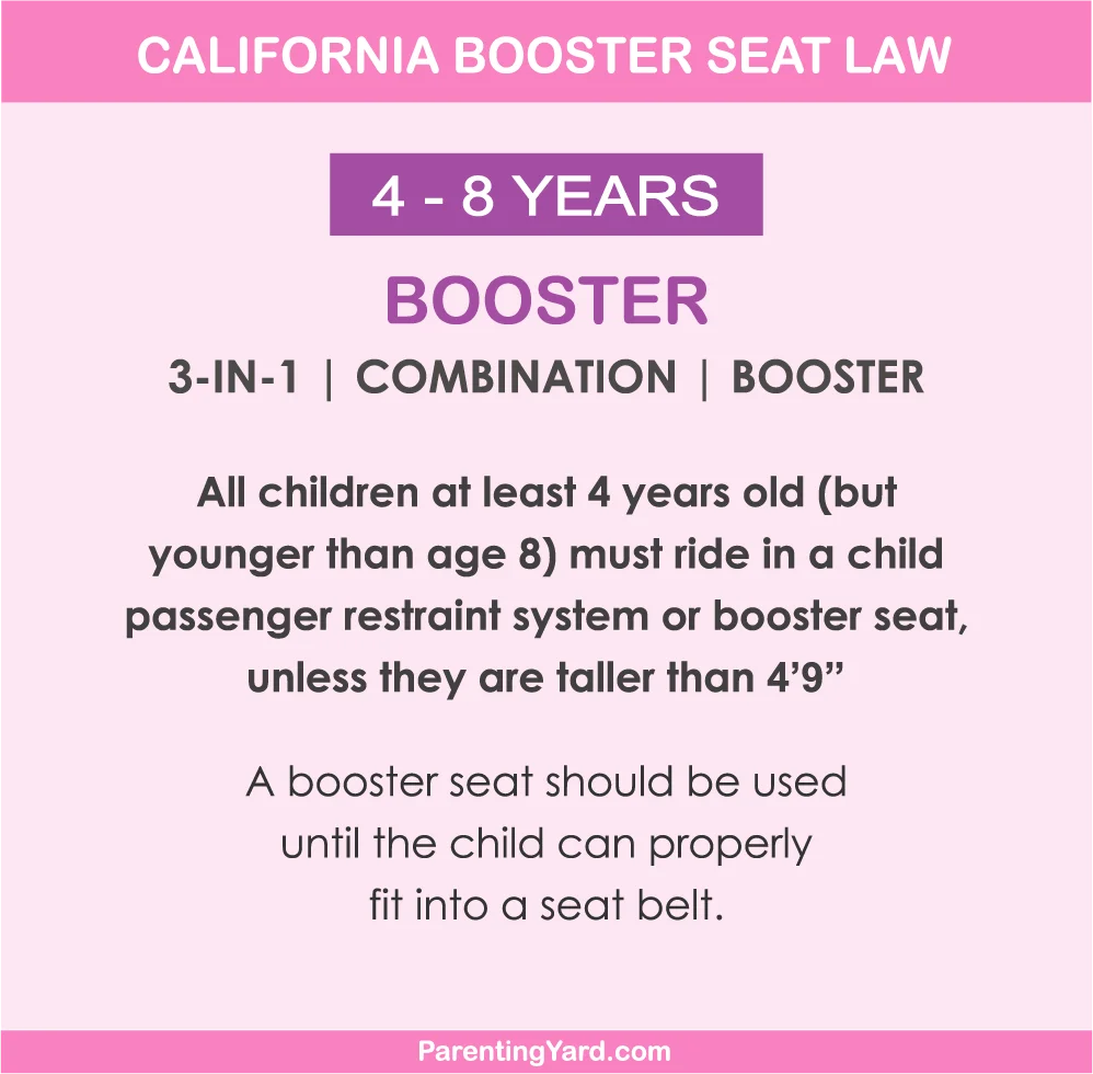 California booster seat law