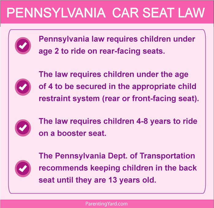 Pennsylvania Car Seat laws